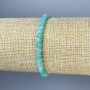 Amazonite bracelet with faceted cubes, 4 mm diameter, 18 mm length, stretch
