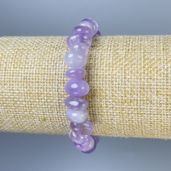 Amethyst faceted bracelet on stretch cord