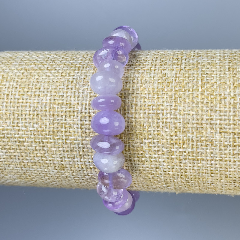Amethyst faceted bracelet on stretch cord