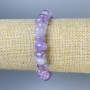 Amethyst faceted bracelet on stretch cord