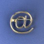 Brooch 'Dog' 30mm ± gold-tone metal