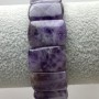 Amethyst Link Bracelet, diameter 17x12 mm, length 18 cm, stretch