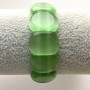 Cat's Eye Bracelet, green color 'link' 18x12mm, length 18cm +/- stretch
