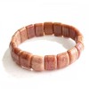 Rhodonite elastic bracelet with rectangular stones 10×15 mm (±)