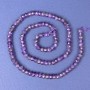Faceted amethyst rondelle beads, 5x3 mm diameter, 39 cm length on thread