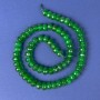 Chrysoprase faceted rondelle beads, 8x5 mm diameter, length 37 cm on thread