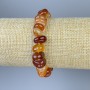 Carnelian bracelet, faceted, diameter 8-15×-5-8 mm, length 18 mm, stretch