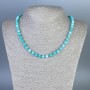 Amazonite Necklace (Imitation) Smooth Beads, 6mm Diameter, 50cm Length with Clasp