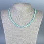 Amazonite necklace with faceted cubes, about 4x4 mm, length about 45 cm, with a clasp