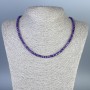 Amethyst cube bead necklace 4x4 mm, length 45 mm +/- with clasp