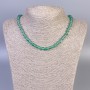 Imitation Nephrite Necklace, Smooth Beads, 6 mm Diameter, 45 cm Length, with Clasp