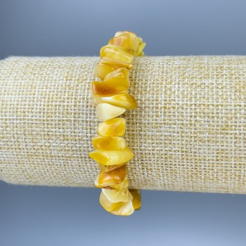Amber Chip Bracelet, diameter 10-16×4-7 mm ±, length 18 mm ±, stretch