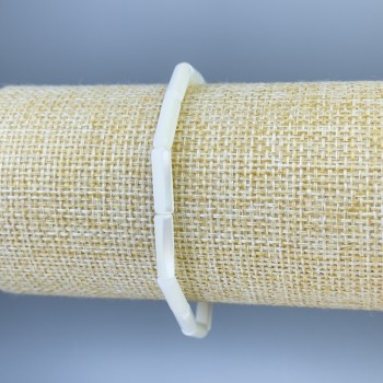 Pearl Cylindrical Bracelet, 13x4 mm diameter, 18 mm length, stretch