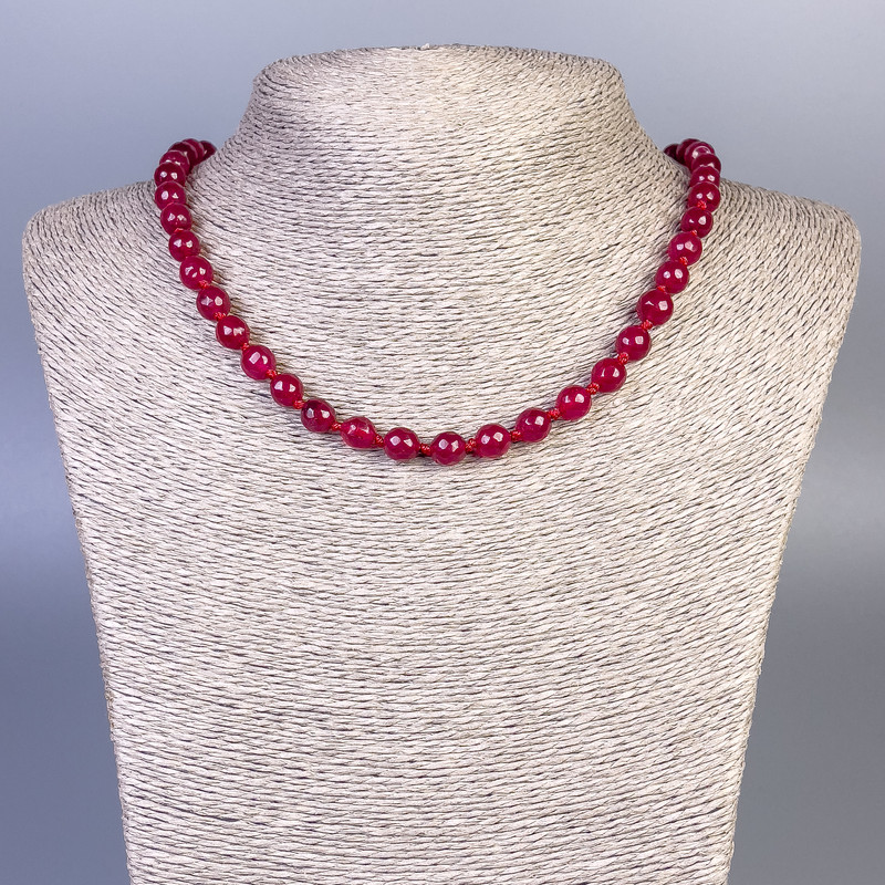 Tourmaline Necklace (Imitation) Faceted Bead, 8mm diameter, approx. 50 cm length with clasp