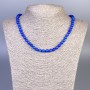 Lapis Lazuli Necklace (imitation acrylic) smooth beads, diameter 6 mm ±, length 50 cm ± with a clasp