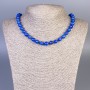 Lazurite Imitation Necklace, Smooth Bead, Diameter 8.5 mm, Length 50 cm, with Clasp