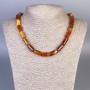 Agate Cylinder Necklace, 16x8 mm diameter, 45 cm length, with clasp