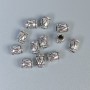Bead insert findings, silver-tone metal, size 4.5×6 mm, hole diameter approx. 2 mm, packaging 36 pcs