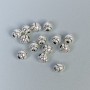 Bead insert, silver-colored metal, diameter 6x6 mm +/- with 2 mm hole, packaging 28 pcs