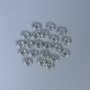 Bead insert, silver metal color, diameter 6x2.5 mm, hole diameter 2.5 mm, packaging 20 g (~80 pcs)