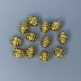 Gold-tone bead insert findings, 6×7 mm, hole diameter 1.5 mm, packaging 20 g (~26 pcs)