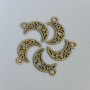 Moon Pendant Findings Bronze Metal Color, Dimensions 18x11x1.5 mm, Hole Diameter 2 mm ±, Packaging 14 pcs