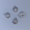 Sun Pendant, silver metal color, size 17x15x2.5 mm, hole diameter 1 mm, packaging 14 pcs