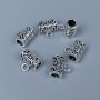 Bail hardware, metal color silver, size 14×13×8 mm +/- holes, diameter 5 mm +/-, diameter 2.5 mm +/- packaging 10 pcs