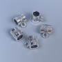 Bail findings, silver metal color, dimensions 9x8x7 mm +/- holes, 5 mm diameter +/-, 2 mm diameter +/-, packaging 14 pcs