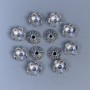 Bead Cap for Beads, Silver Color, 8x3x1 mm, hole diameter 1.5 mm, packaging 50 pcs