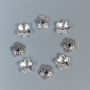 Bead cap findings in silver color, diameter 7mm with approx. 1mm hole, packaging 20 g (~90 pcs)
