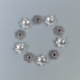 Findings, bead cap for beads, diameter 6x1mm +/- color - silver 20 g +/- 150 pcs