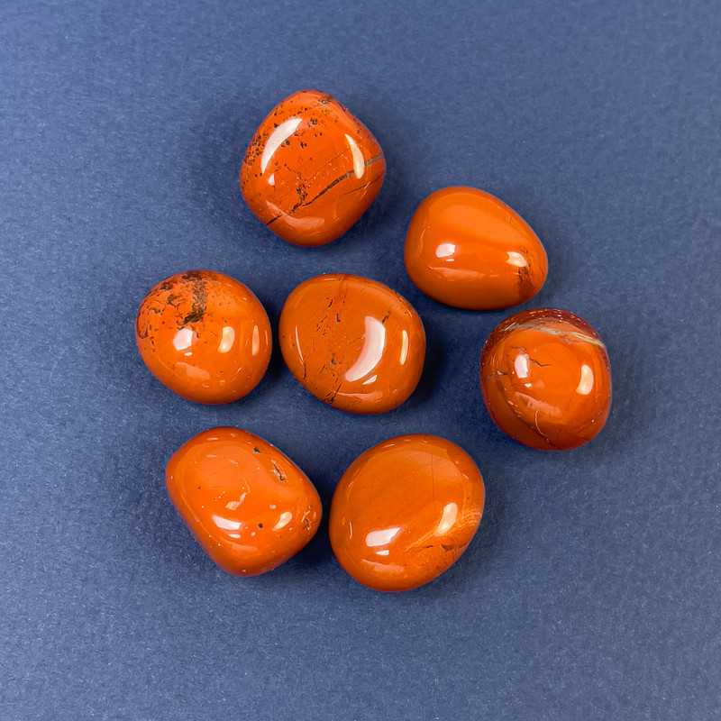 (price per 100g.) Souvenir natural stone Red Jasper, tumbled ~ sizes 14-16 mm (+-) ~ weight 6-8 g. +/- per piece