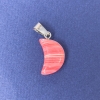 Pendant Moon Rhodochrosite Natural Stone 11x18x5x28 mm+