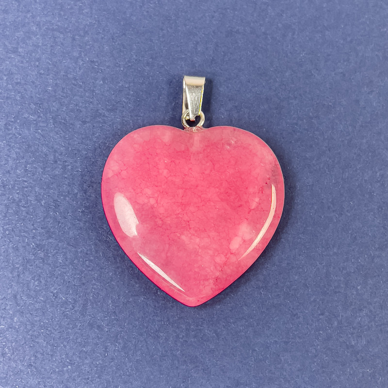 Heart Pendant with Tourmaline (Toned Stone) 25x25x8x30 mm+