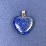 Heart Pendant with Azurite (Tinted Stone) 20x20x6x30mm+