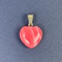 Heart Pendant Natural Rhodochrosite 16x16x6x25mm+