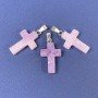 Lepidolite Cross Pendant Natural Stone 20x14x5x28mm+