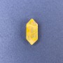 Hexagonal Citrine Pendant, natural stone, 8x21 mm, ±1 mm hole