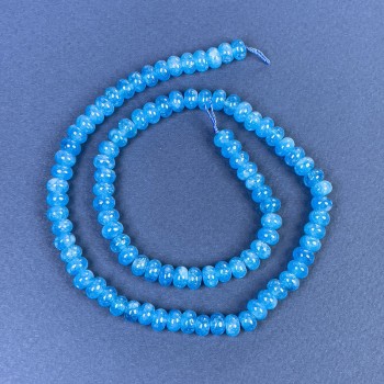 Apatite rondelle beads 6x4mm on thread, length 38cm+