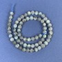 Labradorite beads, smooth round ball 6mm+- on cord, length 40cm+