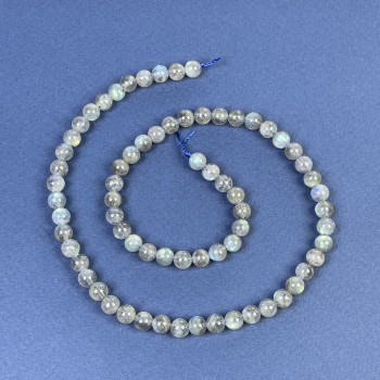 Labradorite Beads, Smooth Ball 5mm ± on Thread, Length 40 cm ±