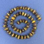 Tiger's Eye Beads, Faceted 9x5mm, with Beads on Thread, Length 40cm+