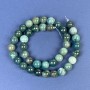 Green Jasper Beads, Smooth Round 10mm on Thread, Length 38 cm+