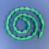 Nephrite drop beads 12x8 mm on thread, length 39 cm+