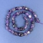 Faceted amethyst beads 5-12×10 mm on a thread, length 40 cm+