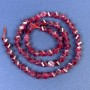 Faceted diamond-shaped tourmaline beads 5x6 mm ± on thread, length 39 cm ±