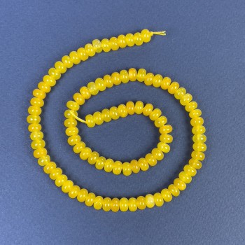 Jadeite Rondelle Beads 6x4 mm on thread, length about 38 cm+