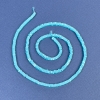 Turquoise square rondelle beads 2.5×1 mm on a thread, length 39 cm+