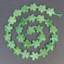 Jade Beads Flower Shape, Natural Stone, Diameter 15×6 mm ± Hole, Diameter 1 mm ± Seed Beads, Diameter 3 mm, Length 41 cm +